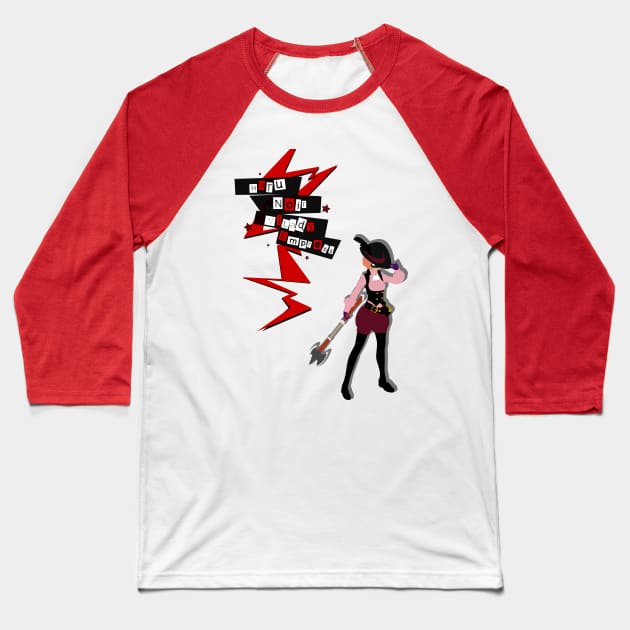 Noir Baseball T-Shirt by Kaztiel